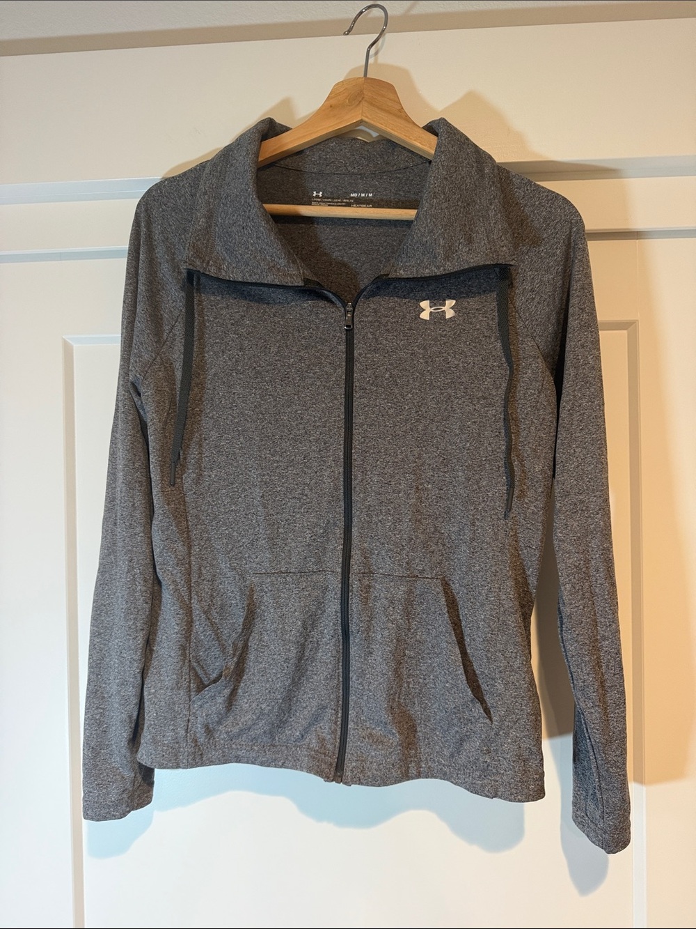 Under Armour Women's Heather Gray Full-Zip Hoodie Jacket